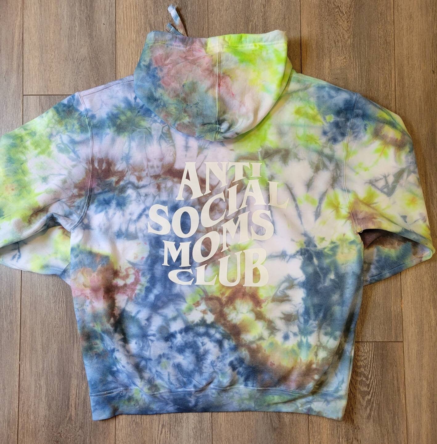 Anti social momS club tiedye hoodie/ Anti-Social Moms Club