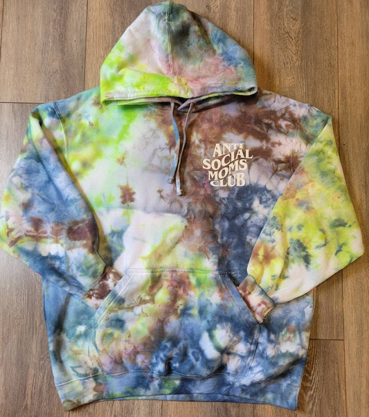Anti social momS club tiedye hoodie/ Anti-Social Moms Club